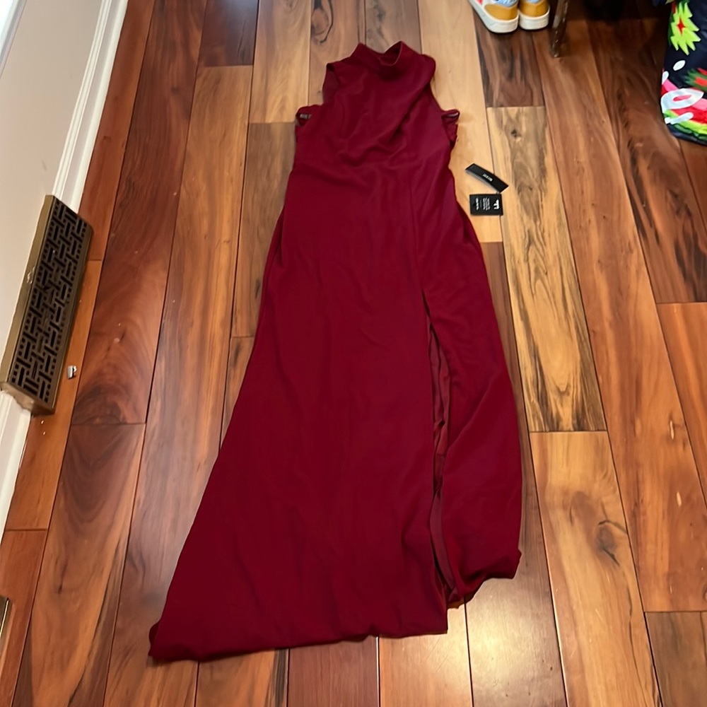 Lulus red size L slit dress w side cutouts